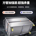 Stainless steel square storage box movable water storage tank industrial water storage bucket trolley stewing bucket soaking pool