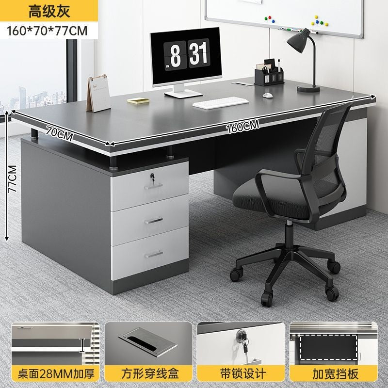 Office desk - minimalist modern design, suitable for employees, home use, students, and renters. bedroom desktop computer desk, freestanding