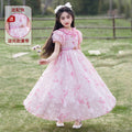 Hot-selling girls' floral princess dress - chiffon summer dress,  new sweet girl style, long beach dress