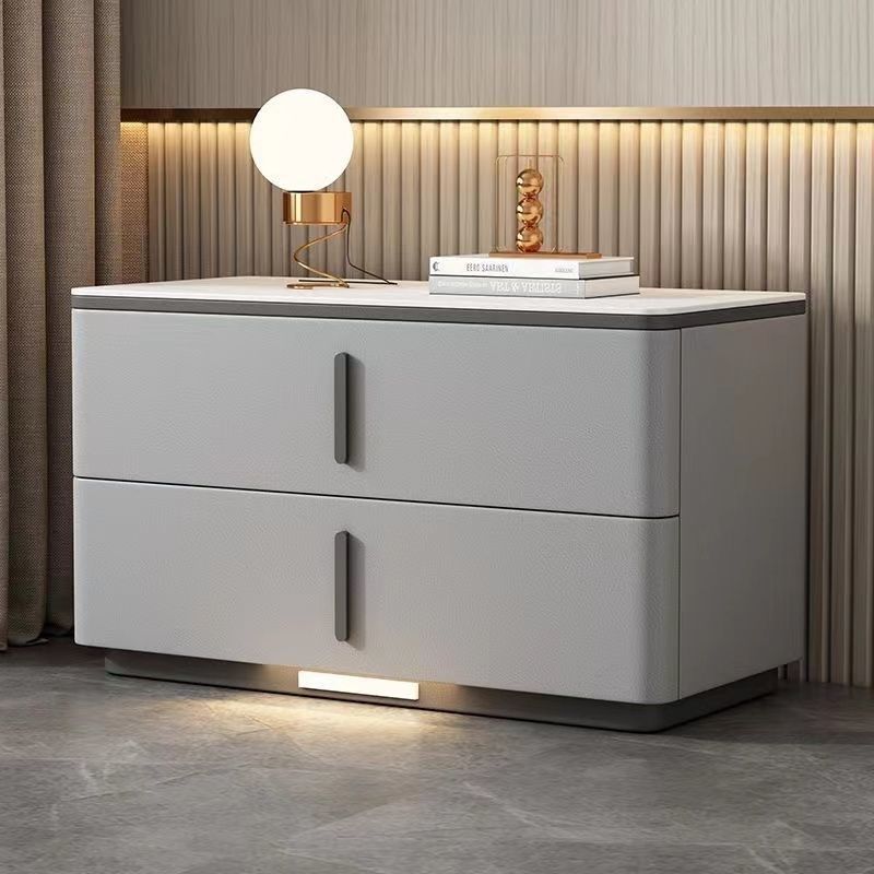 Simple solid wood bedside table Bedroom home simple modern new light luxury bedside table storage living room advanced