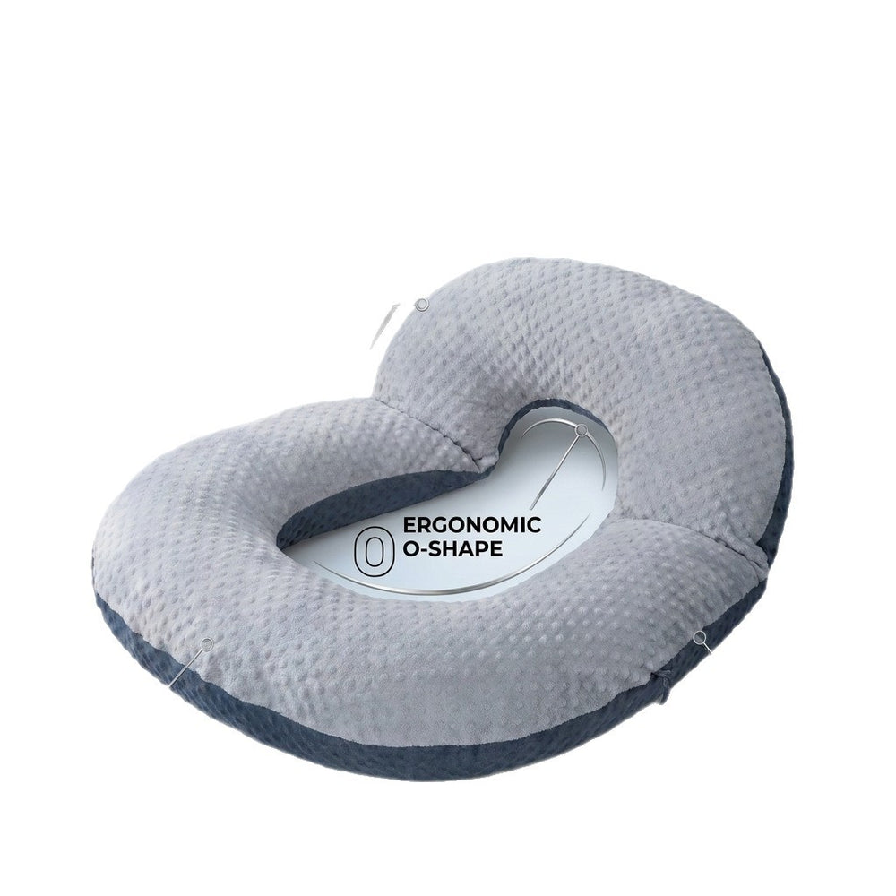 exclusive o-shaped multifunctional sleep support pillow for pregnant women, side sleeping pillow, reading pillow, ab version fabric, pregnancy pillow