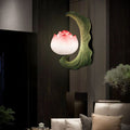 Creative new chinoiserie wall lamp tv wall corridor aisle courtyard balcony bedroom bedside lamp stairs lotus wall lamp