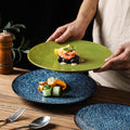 Japanese retroclassy sense kiln transformed steak shallow plate restaurant hotel ceramic western food plate dessert pastry plate plate