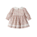 Butterfly princess dress - new autumn collection: floral print, long sleeve, cutout neckline, girls' dress, fashionable children's dress - wholesale