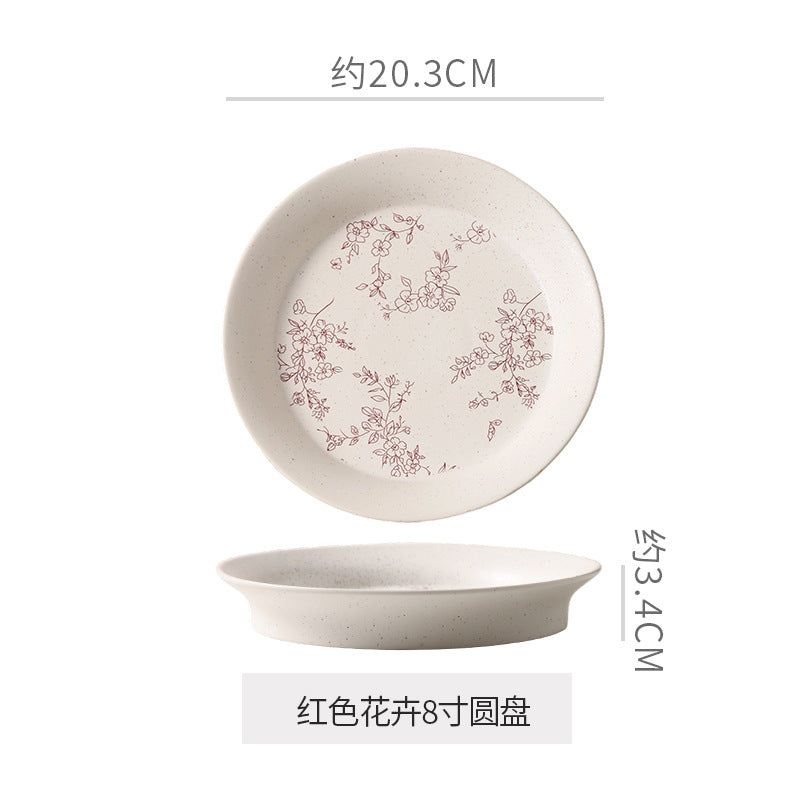 Stylishcasualclassy restaurant hotel dim sum fruit salad plate florals ceramic pastry creative plate