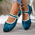 Plus size women's flats for export - new spring/autumn  collection: flat, satin, wedge heel, slip-on, low-cut casual shoes with velcro closure