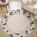 Carpet living room no-wash and wipeable round waterproof cream style  new bedroom bedside light luxury classy floor mat