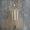 260g reinforced mesh european and american shapewear double layer tummy control pants zipper one-piece corset 13 steel boned jumpsuit