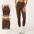 European and american style running naked feel quick-dry fitness leggings breathable outerwear tight workout pants high waist butt lifting yoga pants women's 8047