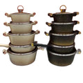 Exportexportfor home non-stick stone soup pot 10-piece set 10 pcs advanced non stick pot