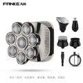 8w bald head electric shaver razor washable floating eight-head bald head handy gadget rechargeable hairdresser