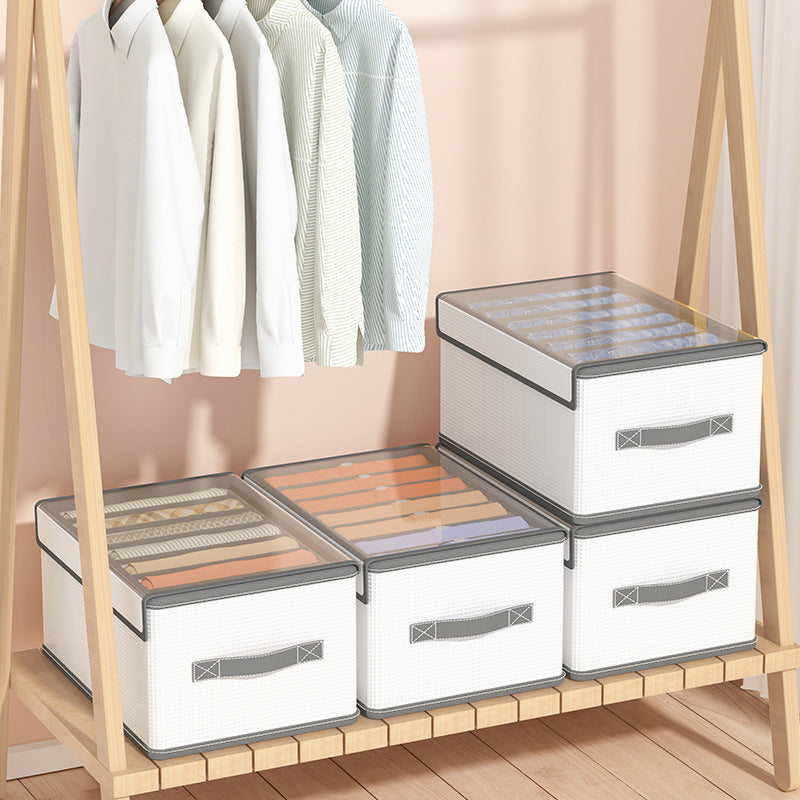 Pants, clothes storage artifacts, household wardrobes, layered compartment boxes, sorting compartment boxes for clothes
