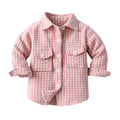 New arrivalpreppy style boys spring & fall clothing cotton long sleevesplaidkidsshirt brushed outwear children's clothing manufacturer wholesale