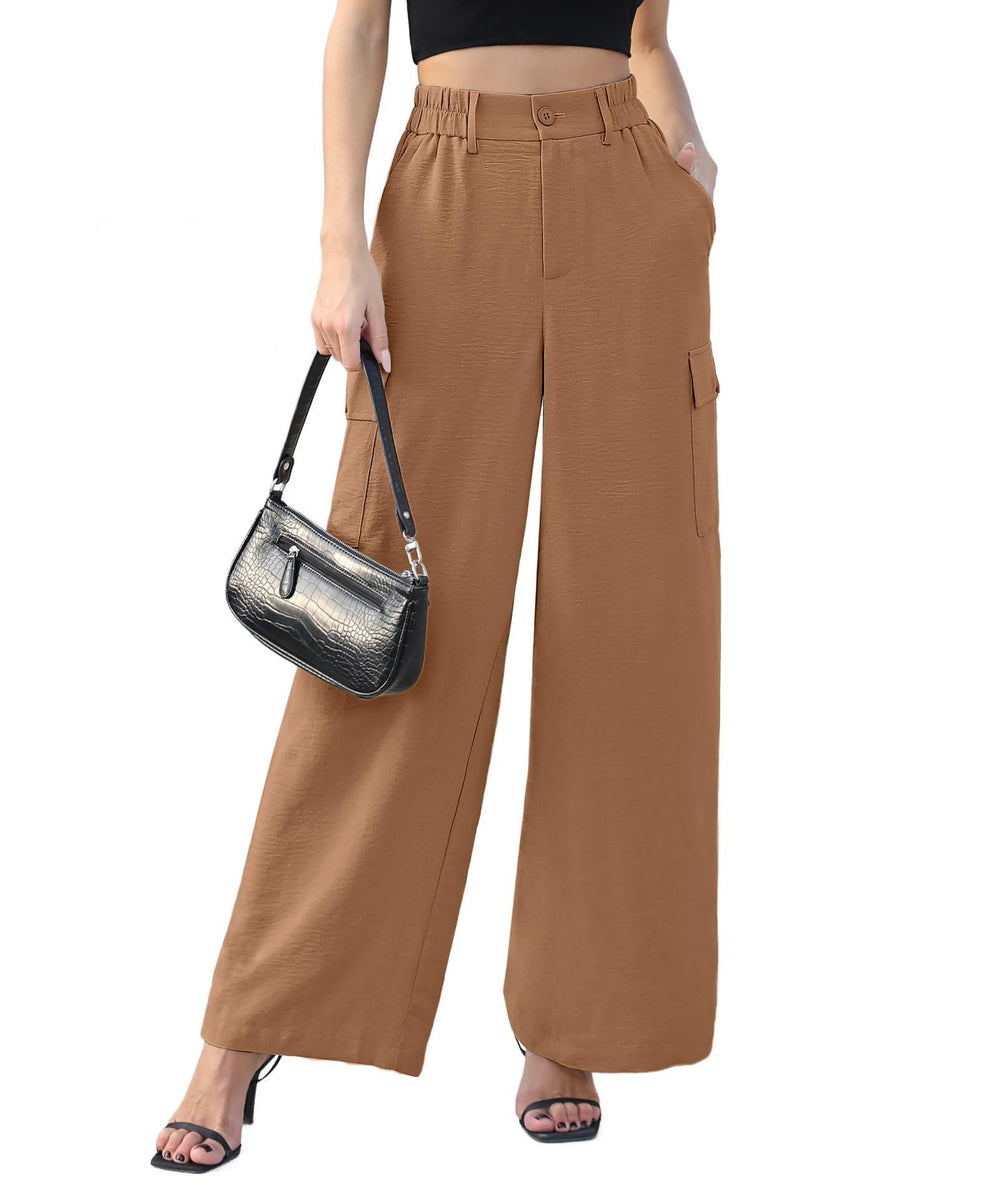 quick-dry sun protection ice silk cargo pants - women's summer lightweight high-waisted loose fit slimming casual straight leg hot girl style