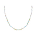 Summer dopamine colorful beaded necklace women's light luxury niche double layered clavicle chain 2025 new neck chain