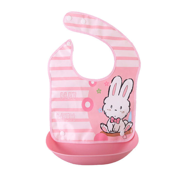 Baby eating bib type a rice bib 0-6 years old kids products waterproof anti-dirty cover baby food supplement silicone bib