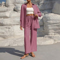 European and american cross-border  summer new arrival: loose-fit two-piece set with wide-leg pants - casual outfit for wholesale export