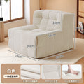 Beanbag sofa can lie down and sleep in the bedroom tatami living room balcony waffle grids caterpillar sofa single small sofa