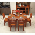 Quwang solid wood dining table and chair combination rectangular casual western dining table small apartment dining table chinoiseriefor home dining table