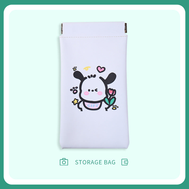 Sanitary napkin storage bag women's explosion cute cartoon lipstick cosmetic bag small portable large capacity