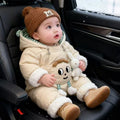 Baby winter outing heattech one-piece haki rompers winter stylethickened one-piece clothes super cute cartoon western style main treasure