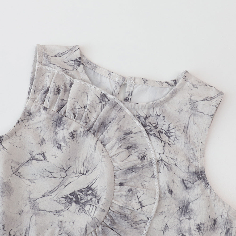 Girls'  chinese style outfit - new summer collection: stylish and traditional summer two-piece set for kids, featuring ink wash painting design