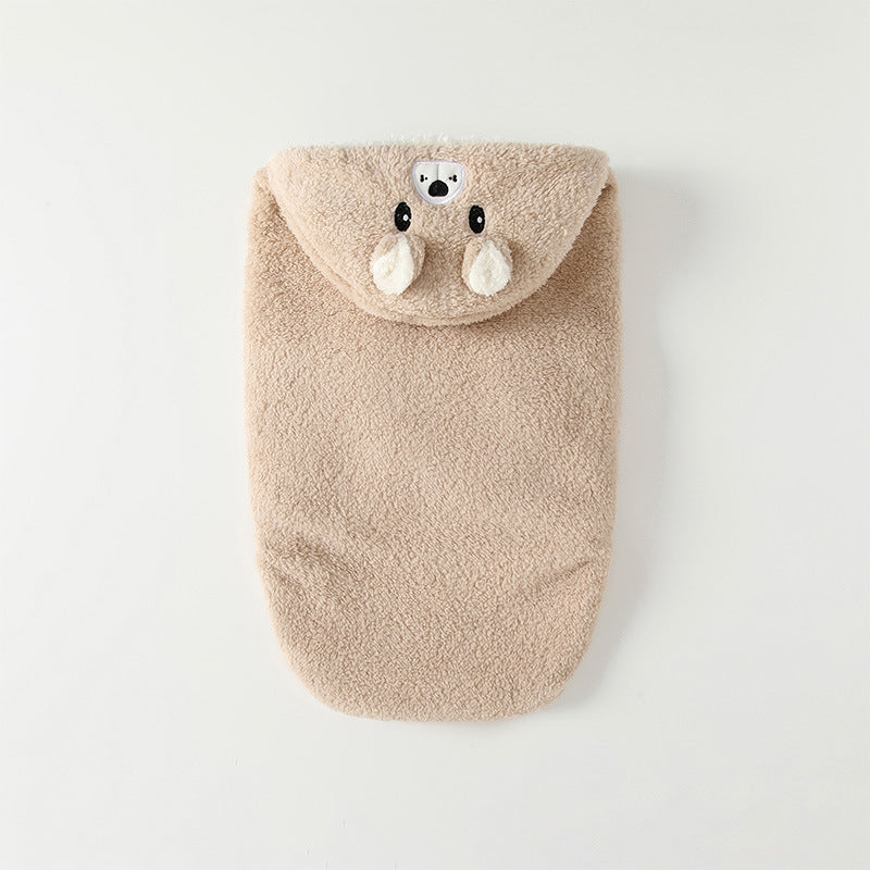 Newborn baby autumn/winter thickened warm swaddle blanket, anti-startle coral fleece swaddle sleep sack for young babies - new arrival