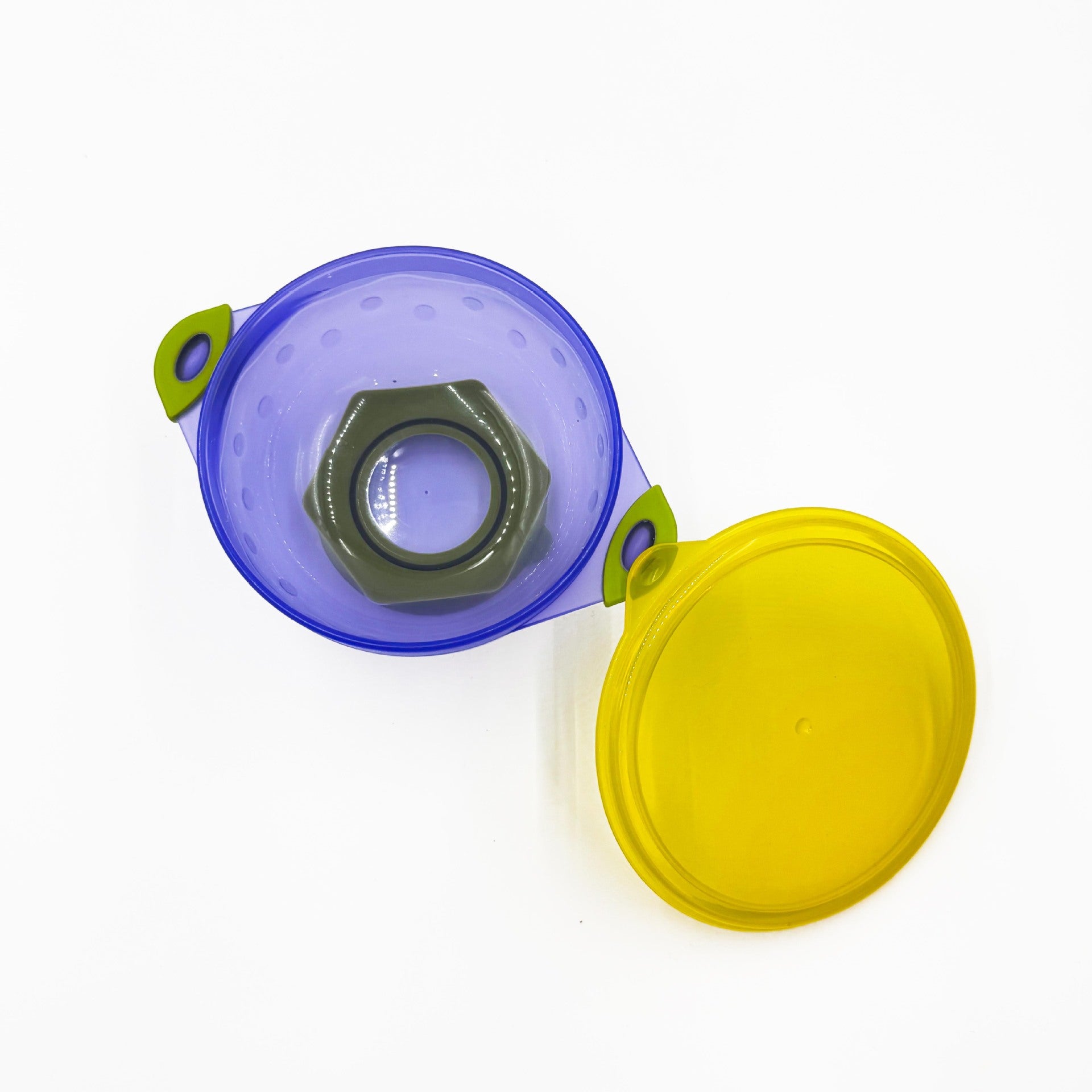 Children's suction cup bowl with lid, baby bag glue bowl, binaural tableware, large, medium and small set