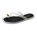 New gold buckle crystal thong sandals - women's summer outdoor wear, trendy, versatile, and non-slip crystal jelly slippers