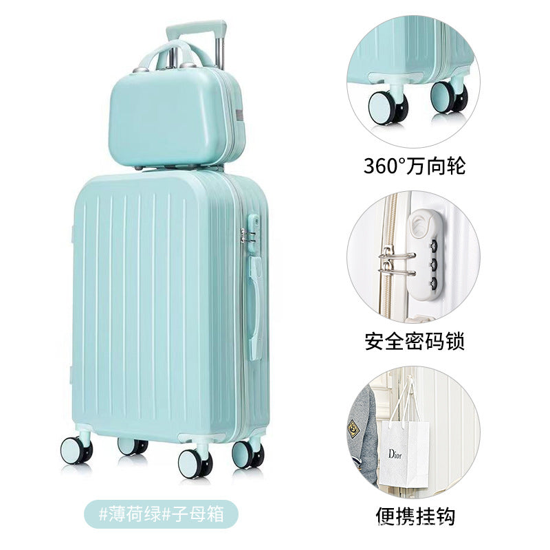 New multi-function USB interface suitcase, men's and women's high-value suitcase, universal wheel trolley case 26 password case