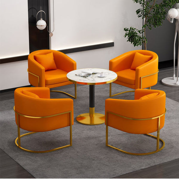 Negotiate sofa combination booth hotel meeting area wrought iron sofa cafe milk tea shop beauty salon reception table and chairs