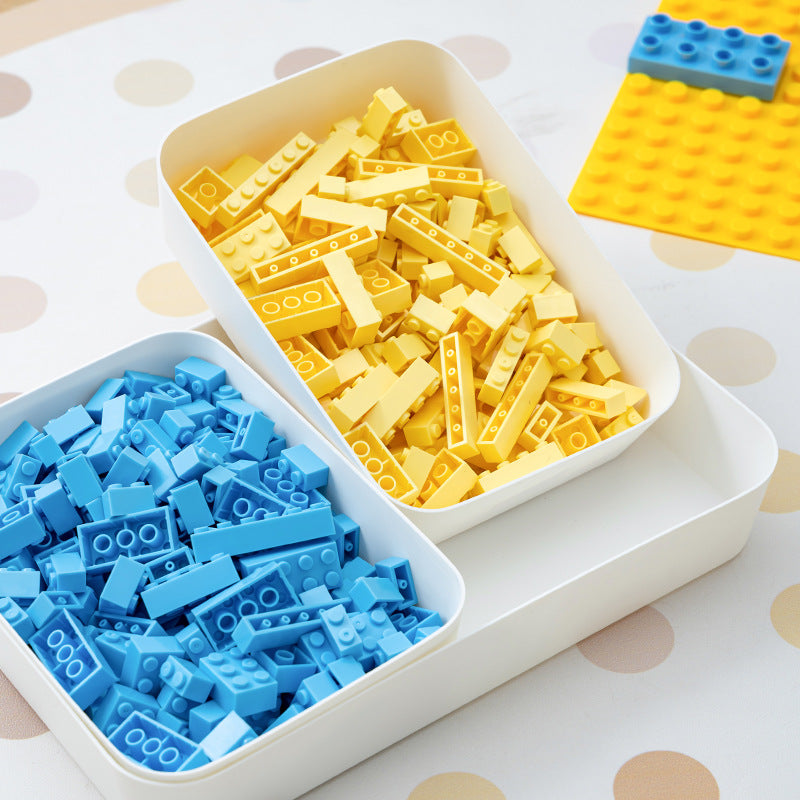 Children's toy parts sorting box Lego storage box Plastic stackable small particle building block partition storage box