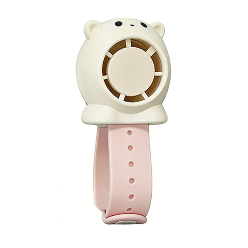 Children's day gift watch fan - mini usb rechargeable portable silent wrist fan for students