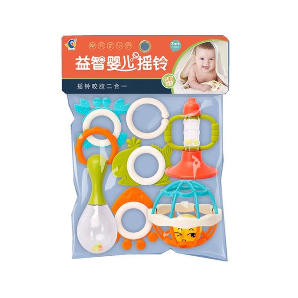 Infant toys 0-1 years old newborn teething rattle 6-12 months baby educational plastic hand rattle set