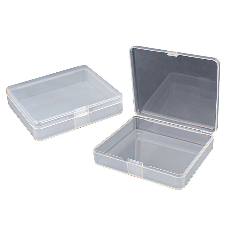 New arrival storage box plastic box fully transparent jewelry storage box small square box makeup tool box thick version weighing 15 grams