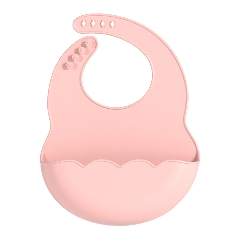 Children's silicone bib, baby food pocket, baby saliva pocket, bib, enlarged and widened waterproof and anti-dirty children's bib