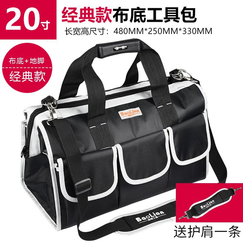 Portable Multifunctional Toolkit Thickened Canvas Special Maintenance Storage Bag for Electricians Strong and Durable Portable Tool Bag