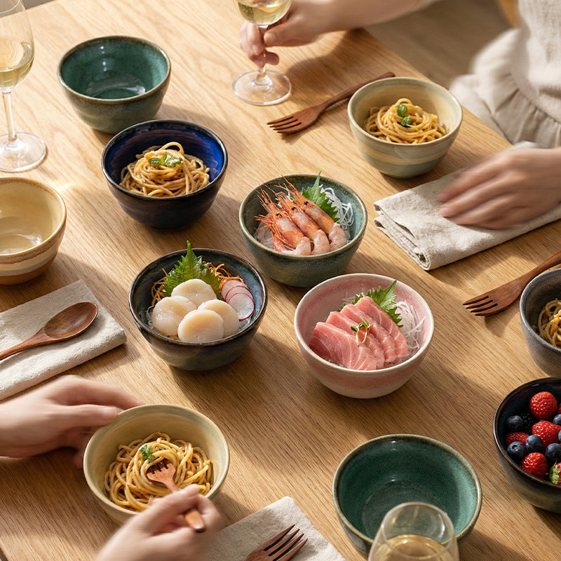 Japanese kiln personalized tableware restaurant hot pot restaurant small bowl fruit bowl good-looking cooking bowl for home rice small bowl