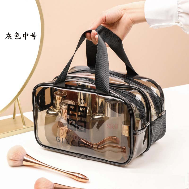 Portable PVC Travel Waterproof Cosmetic Bag Dry and Wet Separation Cosmetic Wash Bag Portable Clothing Storage Swimming Bag