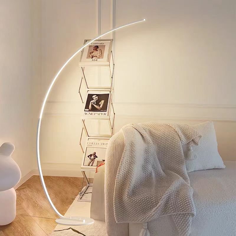 Minimalist nordic style floor lamp - bedroom bedside lamp, living room standing lamp, fishing light with remote control - effortless luxury