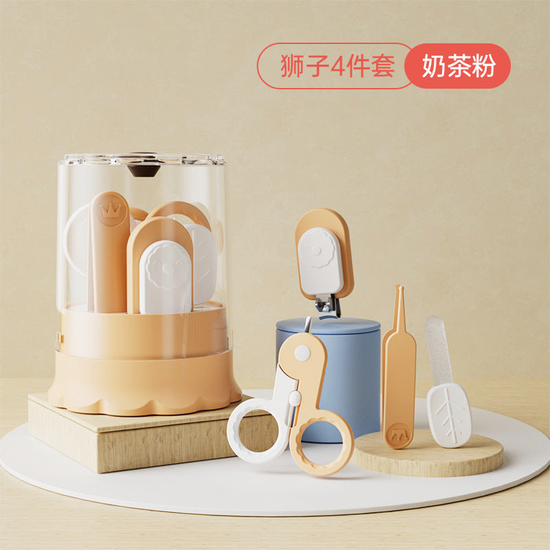 Anti-pinch baby nail scissors set newborn baby small scissors kids nail clippers nail polisher wholesale storage