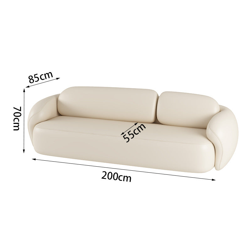 New arrival creative leather sofa combination coffee table yuanbao bread sofa business club reception negotiation sofa