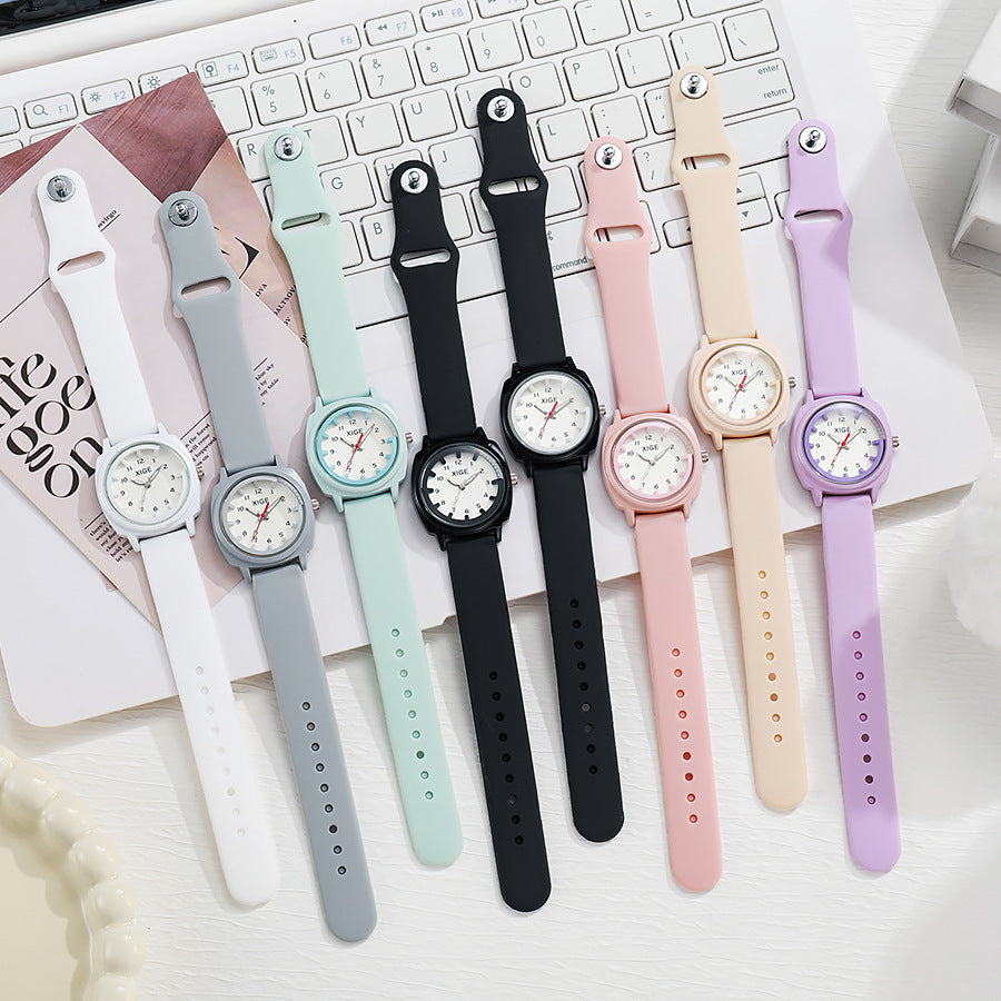 New korean style trendy waterproof watch - student, men's & women's ins college style retro literary couple quartz watch