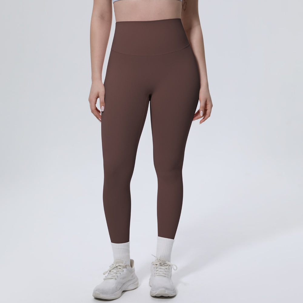 new arrival brushed yoga pants high waist hip lift anti-roll peach butt fitness pants quick-drying tight sports pants for women