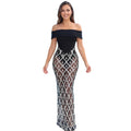 C7782 cross-border  new women's sexy off-the-shoulder bandeau mermaid prom dress rhinestone party dress