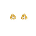 French chic floral pearl metal texture stud earrings - minimalist, unique, and versatile fashion earrings for women