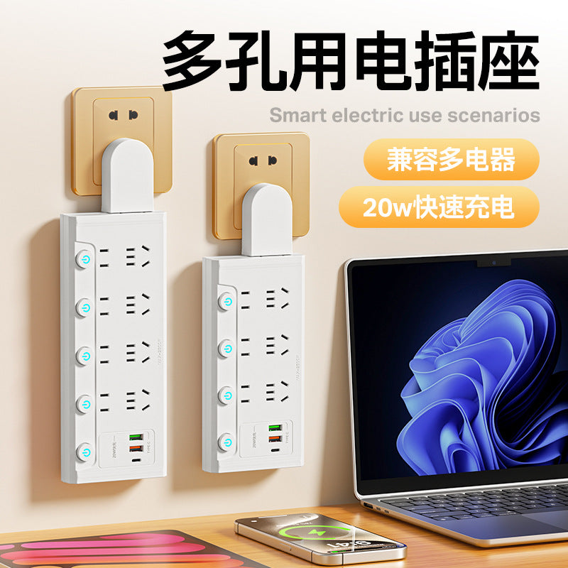 86-type expandable socket with switch, multi-function extension converter, multi-outlet power strip with usb ports