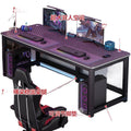 Carbon fiber double gaming desk computer desk desktop home study desk bedroom office desk simple small table