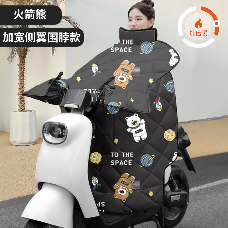 Battery car motorcycle cover 2025new arrivalfleece-linedthickened windproof quilt winter windproof quilt winterthickenedwaterproof