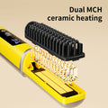 Wireless mini rechargeable hair straightening comb usb model cross-border negative ion portable hair straightening cold air curling comb does not hurt hair